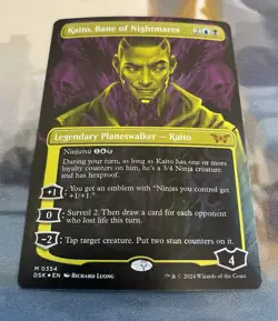 MTG Kaito, Bane of Nightmares (Foil Showcase) [Duskmourn, Near Mint] - Image 2