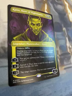MTG Kaito, Bane of Nightmares (Foil Showcase) [Duskmourn, Near Mint] - Image 3