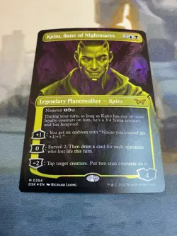 MTG Kaito, Bane of Nightmares (Foil Showcase) [Duskmourn, Near Mint] - Image 4
