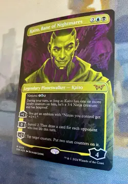 MTG Kaito, Bane of Nightmares (Foil Showcase) [Duskmourn, Near Mint] - Image 5