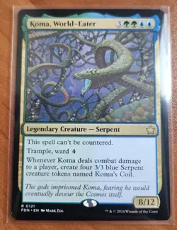 Magic MTG Koma, World Eater FDN 0121 Regular Rare - NM condition - Image 1