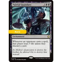 MTG Painful Quandary Foundations Rare Enchantment NM - Image 1