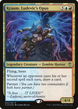 Kraum, Ludevic's Opus FOIL Commander 2016 PLD Blue Red Rare MTG CARD ABUGames - Image 1