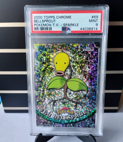 Bellsprout #69 Sparkle Topps Chrome collect card Pokemon Tv Serie Eng PSA 9 Mint - Image 1