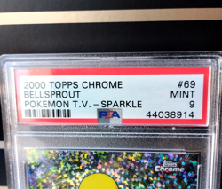 Bellsprout #69 Sparkle Topps Chrome collect card Pokemon Tv Serie Eng PSA 9 Mint - Image 3