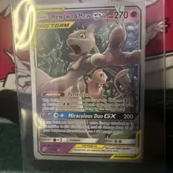 Pokemon TCG Mewtwo & Mew GX 71/236 Sm-Unified Minds Tag Team Holo Ultra Rare - Image 1