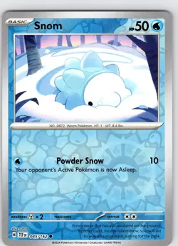 Pokemon TCG Snom S&V Temporal Forces 045/162 Reverse Holo Common Card NM - Image 1