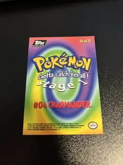 1999 Topps Pokemon Movie Edition Charmander #4 #E4 Blue Label - Image 2