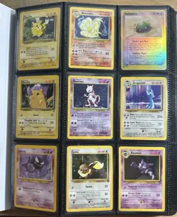 Pokemon Binder Collection Lot 223 Cards Modern Vintage Base Holo Rare WOTC EX V - Image 1