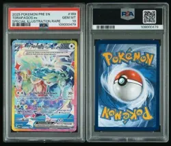 2025 Pokemon Prismatic Evolutions Special Illustration Terapagos 169 PSA 10 SIR - Image 1