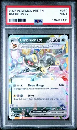 2025 POKEMON PRE EN-PRISMATIC EVOLUTIONS #060 UMBREON EX PSA 9 - Image 1