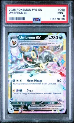 2025 POKEMON PRE EN-PRISMATIC EVOLUTIONS #060 UMBREON EX PSA 9 - Image 1