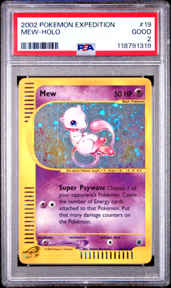 PSA 2 SWIRL 2002 Expedition Mew Holo Foil 19/165 WOTC E-Reader Series Pokemon - Image 1