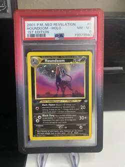 Pokemon 2001 Neo Revelation 1st Edition Houndoom Holo!! PSA 8!! - Image 1