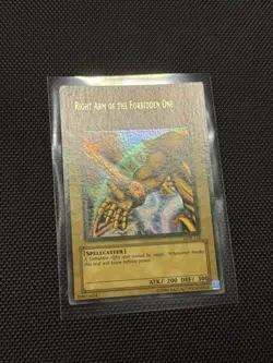 Yugioh WAVY FADED Right Arm of the Forbidden One LOB-122 Ultra Rare Exodia - Image 2