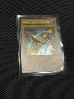 Yugioh WAVY FADED Right Arm of the Forbidden One LOB-122 Ultra Rare Exodia - Image 4