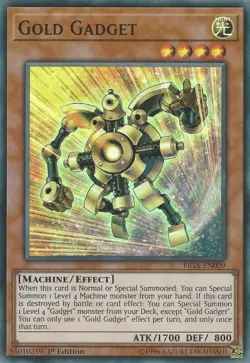 Yugioh! LP Gold Gadget - FIGA-EN009 - Super Rare - 1st Edition Lightly Played, E - Image 1