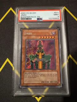 2003 Yu-Gi-Oh! Jinzo - Secret Rare - BPT-011 PSA 9 - Image 1