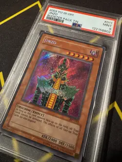 2003 Yu-Gi-Oh! Jinzo - Secret Rare - BPT-011 PSA 9 - Image 2