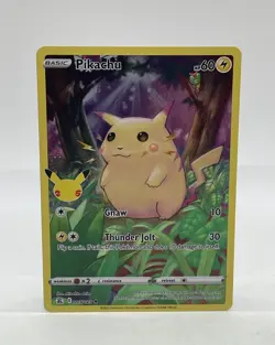 Pokemon TCG Celebrations 25th Anniversary Pikachu #005/025 Full Art - Image 1