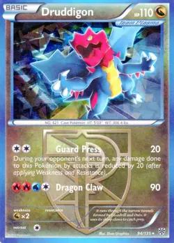 Pokemon Plasma Storm "Druddigon" Cracked Ice Holo! #94/135. NM or Better! - Image 1