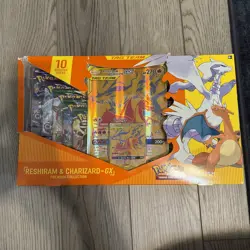 Pokemon TCG Reshiram & Charizard GX Premium Collection Box DAMAGED BOX SEALED - Image 1