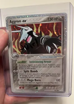 Aggron ex SWIRL!! 89/100 2006 EX Crystal Guardians Pokemon Card Holo Rare - Mp - Image 1