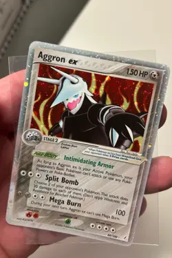Aggron ex SWIRL!! 89/100 2006 EX Crystal Guardians Pokemon Card Holo Rare - Mp - Image 2