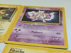 Pokemon TCG 4 Black Star Promos Mewtwo Pikachu Electabuzz Movie Vintage 1999 - Image 3