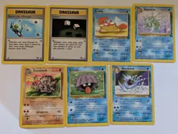 Pokemon TCG Lot Of 7 French Fossil Cards Vintage 2000 - Image 1