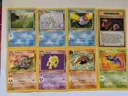 Pokemon TCG Mixed Lot Of 8 Portuguese Cards Fossil Vintage 2000 First Edition - Image 1