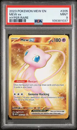 2023 POKEMON MEW EN-151 HYPER RARE #205 MEW EX PSA 9 - Image 1