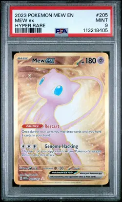 2023 POKEMON MEW EN-151 HYPER RARE #205 MEW EX PSA 9 - Image 1