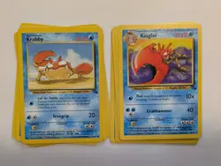 Pokemon TCG 12 Mixed Crabs Krabby & Kingler Vintage 1999 Fossil Set - Image 1
