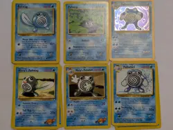 Pokemon TCG 19 cards Poliwag Poliwhirl Poliwrath Vintage 1999 to 2001 One Foil - Image 1