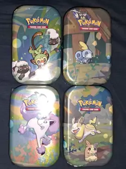 Pokemon Galar Pals Mini Tins 2020 Lot of 4 H24 SEALED Pokemon Center - Image 1