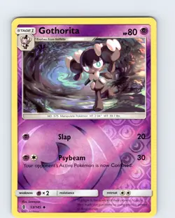 Pokemon TCG Gothorita S&M Guardians Rising 53/145 Reverse Holo Uncommon Card NM - Image 1