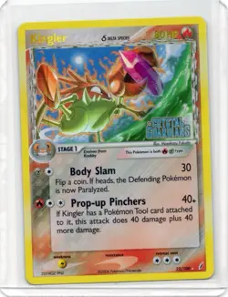 Pokemon Card - Kingler Reverse Stamp - 22/100 - EX Crystal Guardians - 2006 - Image 1
