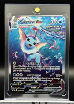Pokemon TCG Vaporeon VMAX- SWSH182 Premium Collection Promo Card - Image 1