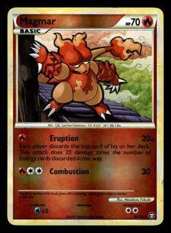 Pokemon Magmar 42/102 HGSS Triumphant Reverse Holo Card - Image 1