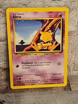 Abra 043/102 Base Set Regular Pokemon card - Image 1