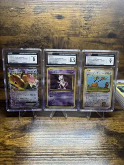 3 Cp6 Japanese Cgc Grades Cards Dragonite Ex Mewtwo Holo Imakuni Doduo - Image 1