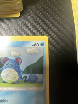 Marill Burning Shadows * MISCUT ERROR * NM Alignment Dots Pokemon Card 2017 Rare - Image 2