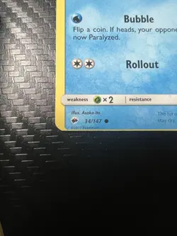 Marill Burning Shadows * MISCUT ERROR * NM Alignment Dots Pokemon Card 2017 Rare - Image 4