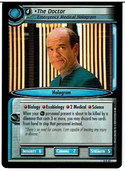STAR TREK CCG 2E CAPTAIN'S LOG RARE CARD THE DOCTOR 10R83 ex - Image 1
