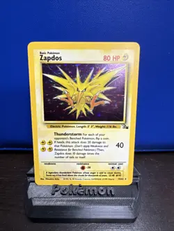 NM Zapdos 15/62 - Holo Rare Card - Fossil Unlimited - Pokemon TCG (4.1) - Image 1