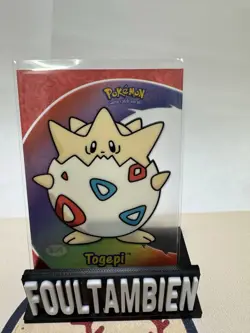 2000 Topps Pokemon Series 1 Blue Togepi Clear Card Pristine - Image 1