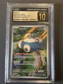Pokemon TCG Snorlax 051 Sv: Scarlet & Violet Promo Cards Holo CGC Pristine 10 - Image 1