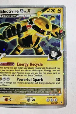 Pokemon TCG Electivire [FB] LV.X Supreme Victors Card 144/147 Holo Rare 2009 MP - Image 3