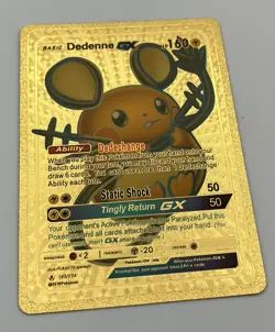 Dedenne GX - Gold Foil Pokemon Card Fan Art Card HP160 - Image 2